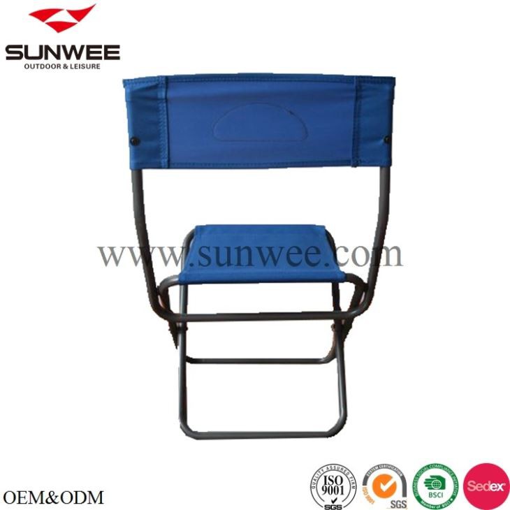 Portable folding travel stool with backrest